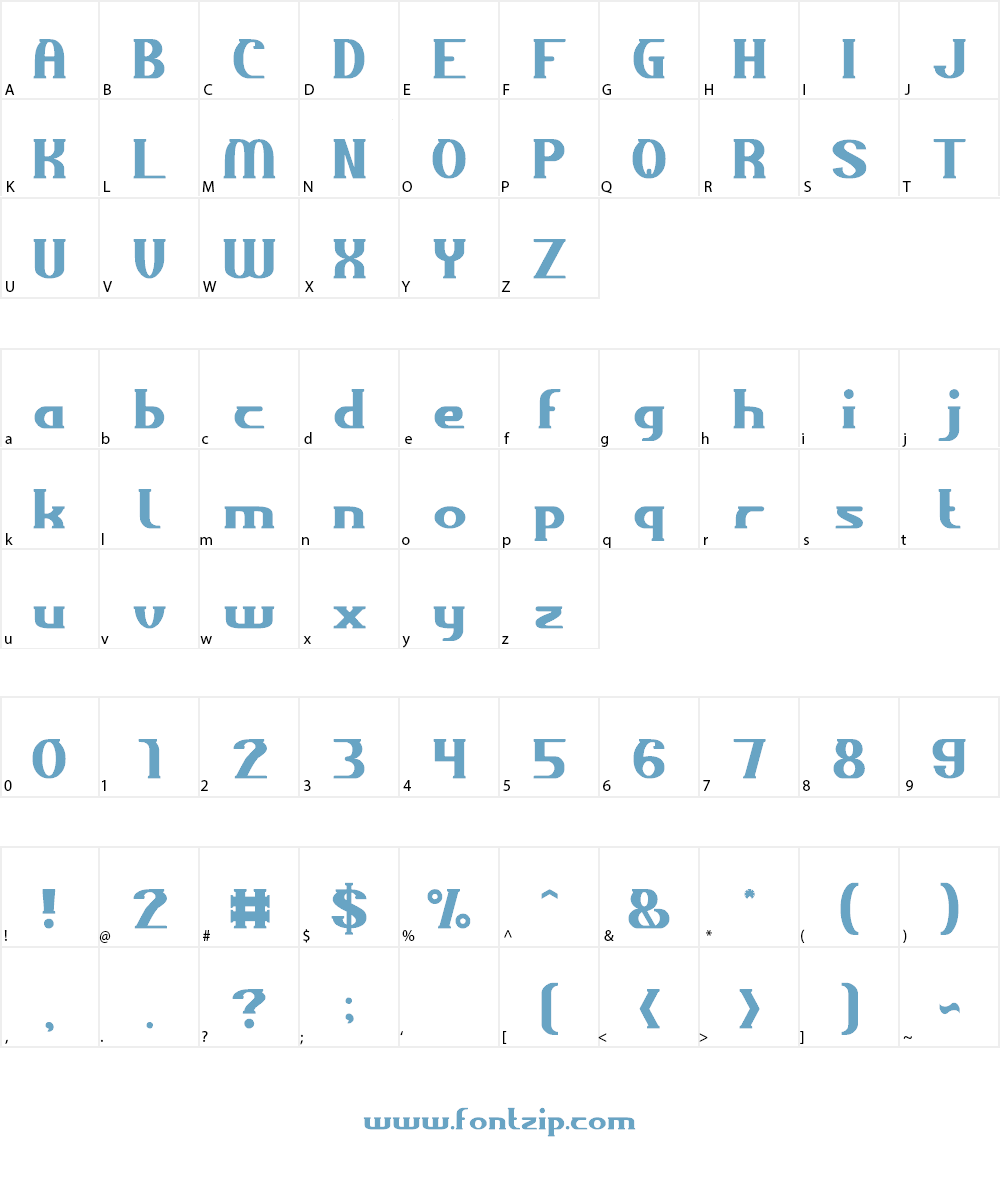 ACROSS THE NIGHT Font Character